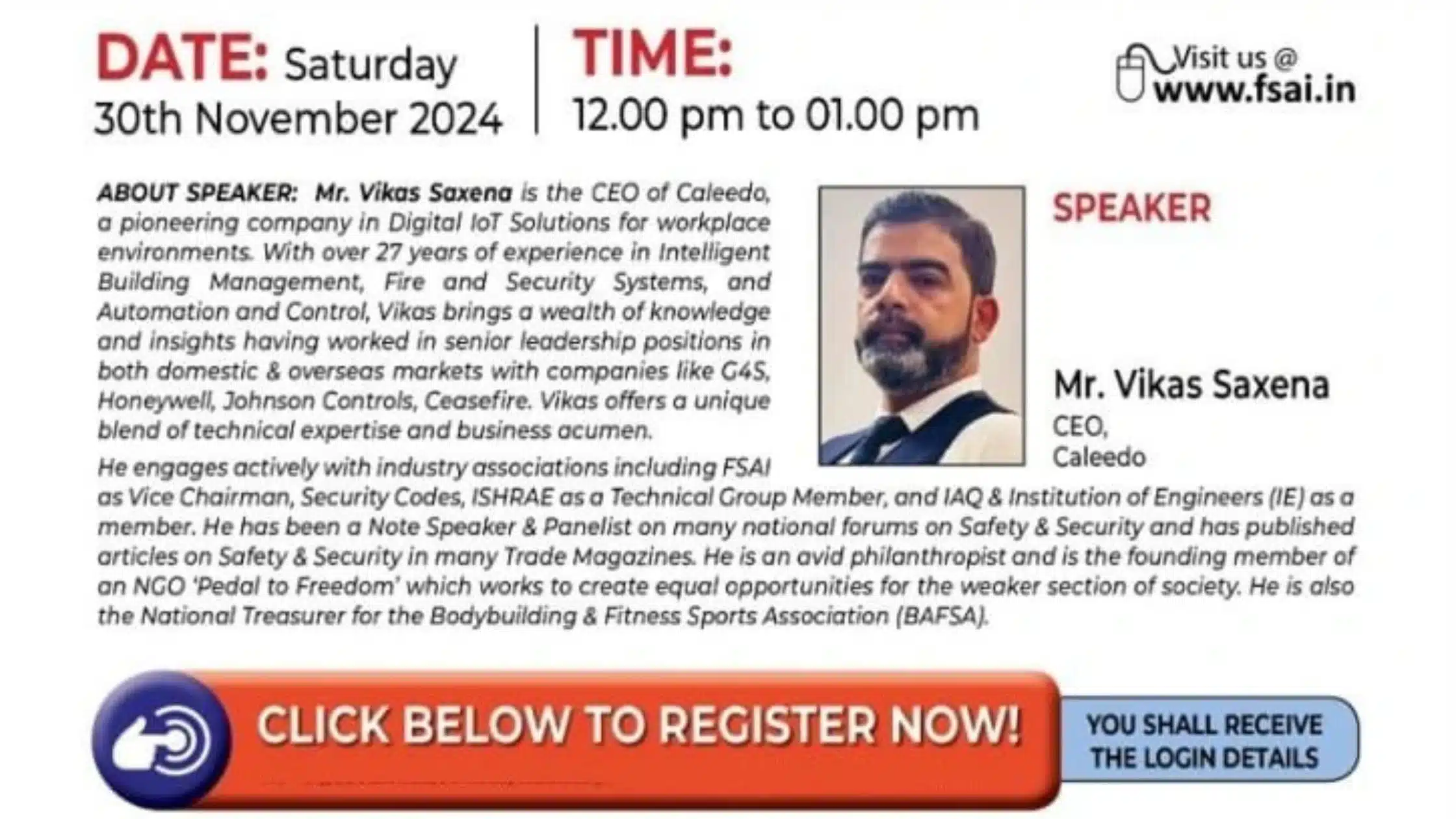 Caleedo CEO Vikas Saxena to Speak on harnessing IoT for Smarter Indoor Air Quality Monitoring