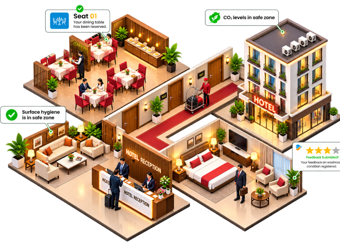 Isometric Hotel Interior Cutaway