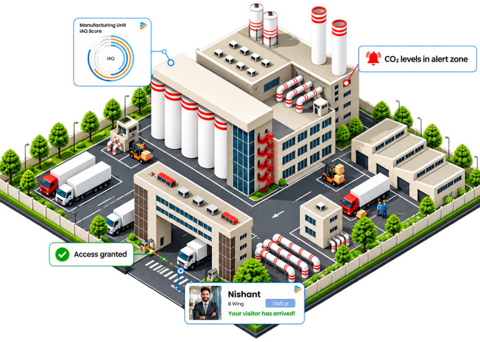 Isometric Smart Manufacturing Plant